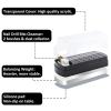 Large 2 in 1 Nail Drill Bits Holder with Nail Drill Bits Cleanser, 30 Holes Dustproof Drill Bits Stand Displayer Organizer Container Manicure Tools - Black view 2