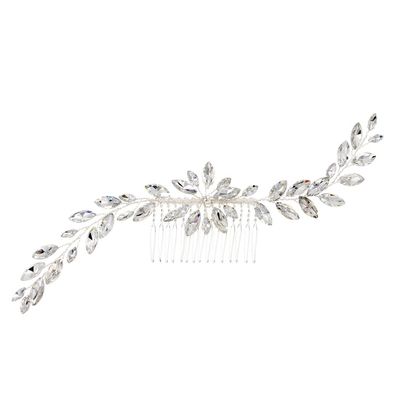 KALLORY Diamond Crystal Hair Comb Bridal Headdress Rhinestone Insert for Wedding Half up down Hairstyle Accessory