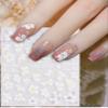 Flower Nail Stickers Camellia Nail Stickers Five Petal Flower Nail Stickers 5D Embossed Self-Adhesive Nail Stickers Decals (2 Sheets) + Nail Multi-Function Tweezers (1 PCS) view 1