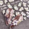 Flower Nail Stickers Camellia Nail Stickers Five Petal Flower Nail Stickers 5D Embossed Self-Adhesive Nail Stickers Decals (2 Sheets) + Nail Multi-Function Tweezers (1 PCS) view 2
