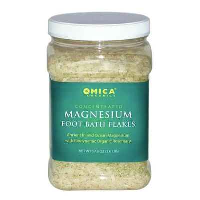 Magnesium Foot Bath Flakes with Biodynamic Organic Rosemary (3.6 lbs)