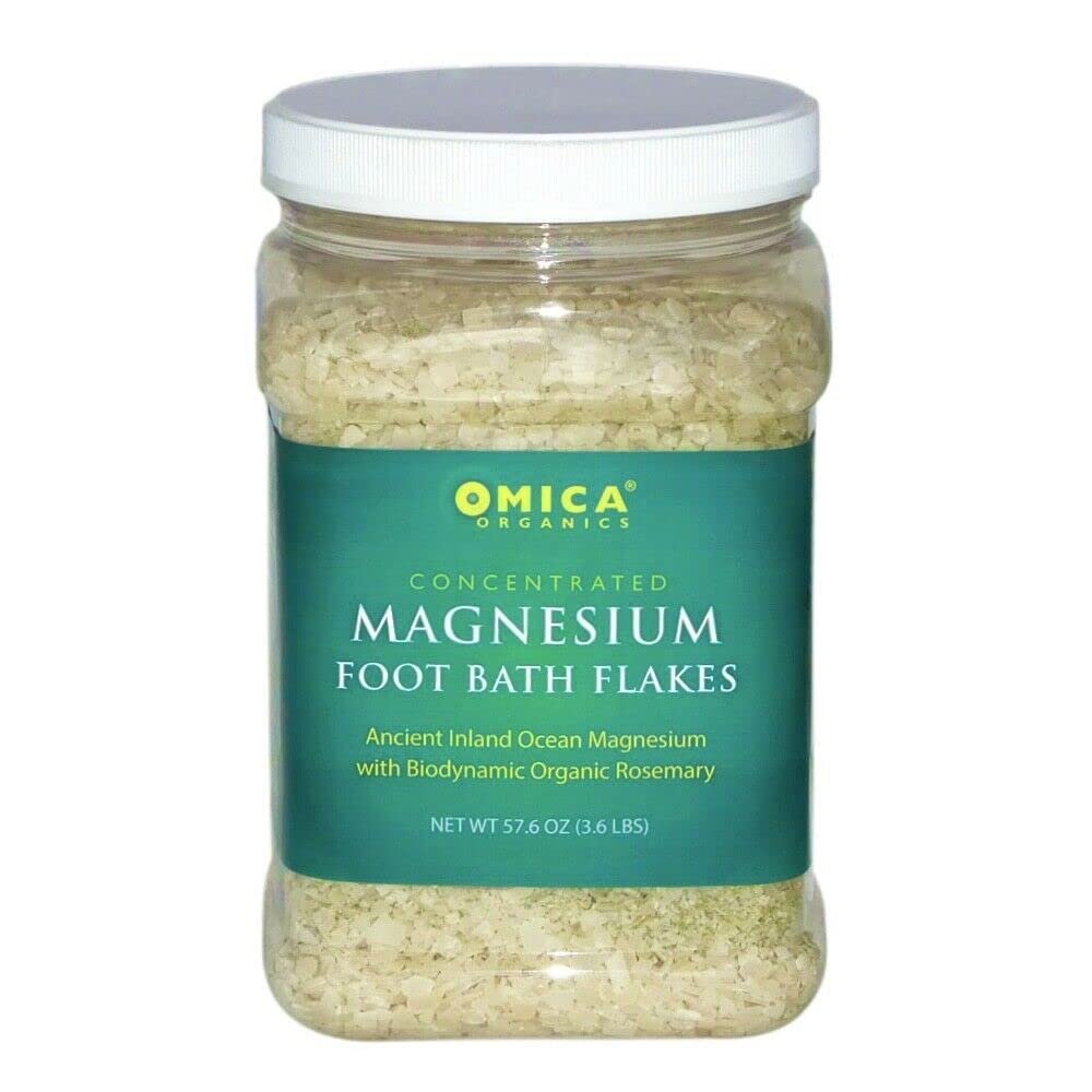 Magnesium Foot Bath Flakes with Biodynamic Organic Rosemary (3.6 lbs)