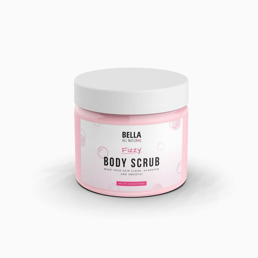 Bella All Natural Fizzy Body Scrub & Booty Scrub For Silky, Smooth Skin - Reduce Stretchmarks & Cellulites