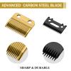 Amorka FX802G Replacement Blades for FX870 Clippers, Replacement Clipper Blades Compatible with Barberology FX870/FXF880/FX810/FX825/FX673N, Gold view 2