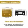 Amorka FX802G Replacement Blades for FX870 Clippers, Replacement Clipper Blades Compatible with Barberology FX870/FXF880/FX810/FX825/FX673N, Gold view 3