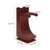 and Brush Stand, Wooden Shaving Holder with Weighted Bottom for Women and Men Universal Brush Storage Rack for Most Shaves and Brushes view 2