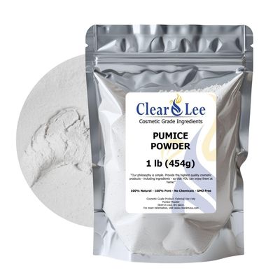 ClearLee Cosmetic Grade Pumice - 100% Pure Natural Grain/Powder - Great for Skin Exfoliation in DIY Soaps, Masks, Scrubs for Face, Body, Foot (1lb, Powder)