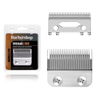 Amorka FX801R Replacement Blades for FX870 Clippers, Replacement Clipper Blades Compatible with Barberology FX870/FXF880/FX810/FX825/FX673N, Silver
