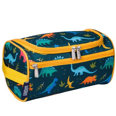 Wildkin Kids Toiletry Bag Spacious & Durable, Ideal for School, Travel & Overnight Trips - Jurassic Dinosaurs