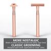 Safety Razor for Men and Women,All Double Edge Razor Blades Lady Razor Eco-Friendly Zero Waste Beauty Environmentally,Rose Gold view 2
