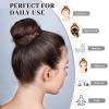 Dingion 80 Count Extra Long Hair Tie for Thick and Curly Hair Elastic Ponytail Holders for Women No Metal Bands Accessories(Black) view 4
