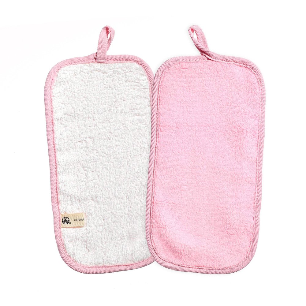 Earth Therapeutics Organic Cotton Makeup Removing Cloth - Pink