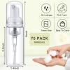 70 Pcs 2 oz Plastic Foam Soap Dispensers Refillable Lash Shampoo Bottles with Pump Mini Eyelash Cleaning Foam Bottle Dispenser for Refillable Travel Cosmetics (Transparent) view 2