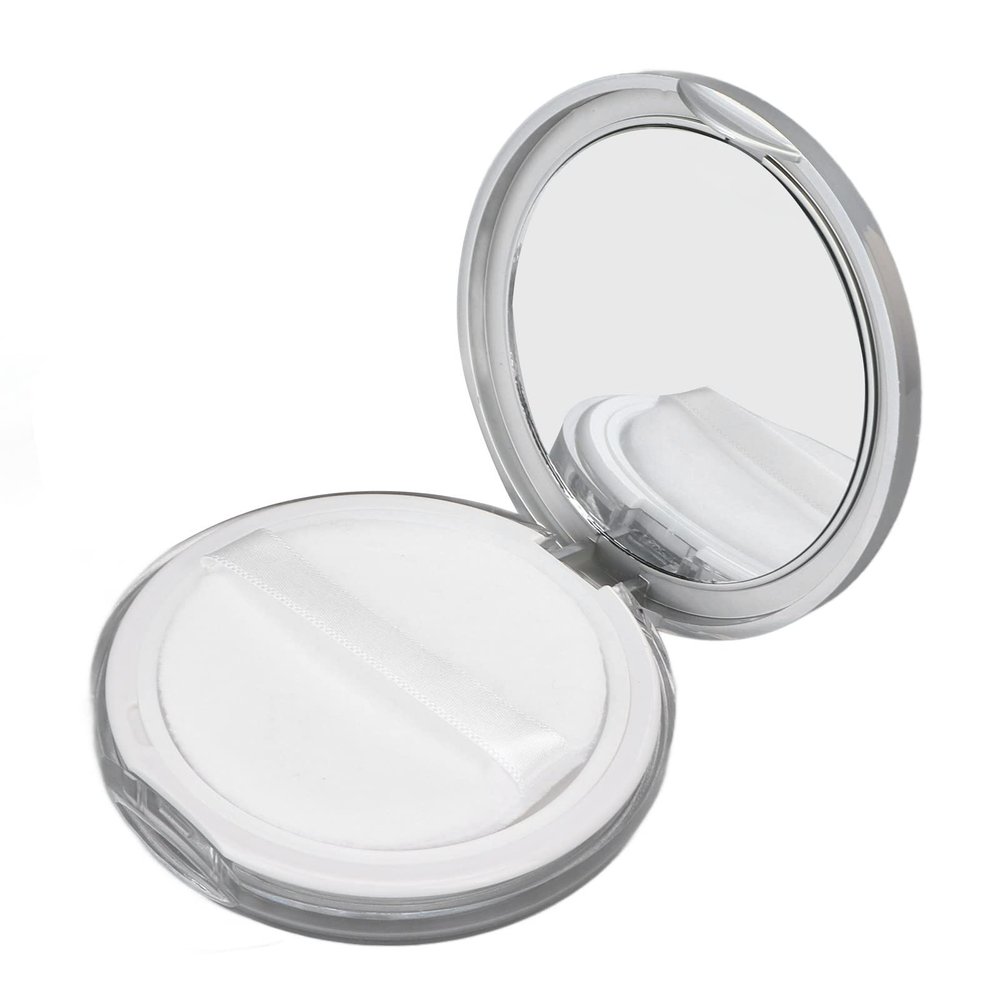 Refillable loose powder compact, HD Mirror Compact powder compact 3g empty capacity for powder makeup on travel