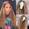 13 * 4 Highlight Transparent Lace Front Curly Wigs view 1