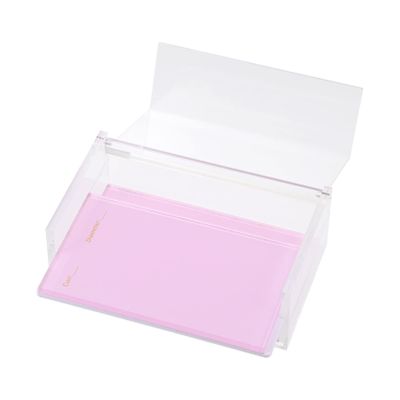 Beavorty Acrylic Empty Eyelash Organizer Box Storage Case for False Lashes Lightweight and Portable Lash Holder for Travel Office and Daily Use
