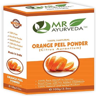 ROSEVILLA MR Ayurveda 100% Organic Orange Peel Powder | Orange Peel Powder for Skin | Orange Peel Powder for Face | No Added Chemicals, 100 Grams