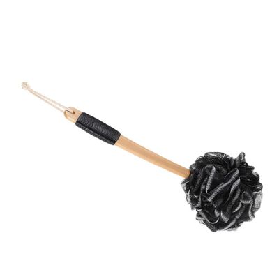 Beavorty 60g Bath Skin Exfoliating Brush Wooden Handle Charcoal Shower Cleaning Tool for Body Scrubbing and Foaming Dual-Sided Bath Brush for Smooth Skin