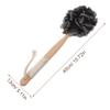 Beavorty 60g Bath Skin Exfoliating Brush Wooden Handle Charcoal Shower Cleaning Tool for Body Scrubbing and Foaming Dual-Sided Bath Brush for Smooth Skin view 2