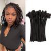 0.4 cm Width 8 Inch 60 Strands Human Hair Loc Extensions, Natural Black 100% Full Handmade Permanent Real Human Hair Dreadlock Extensions for Women/Men/Kids Can Be Dyed Bleached Curled Twisted view 1