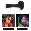 0.4 cm Width 8 Inch 60 Strands Human Hair Loc Extensions, Natural Black 100% Full Handmade Permanent Real Human Hair Dreadlock Extensions for Women/Men/Kids Can Be Dyed Bleached Curled Twisted view 4