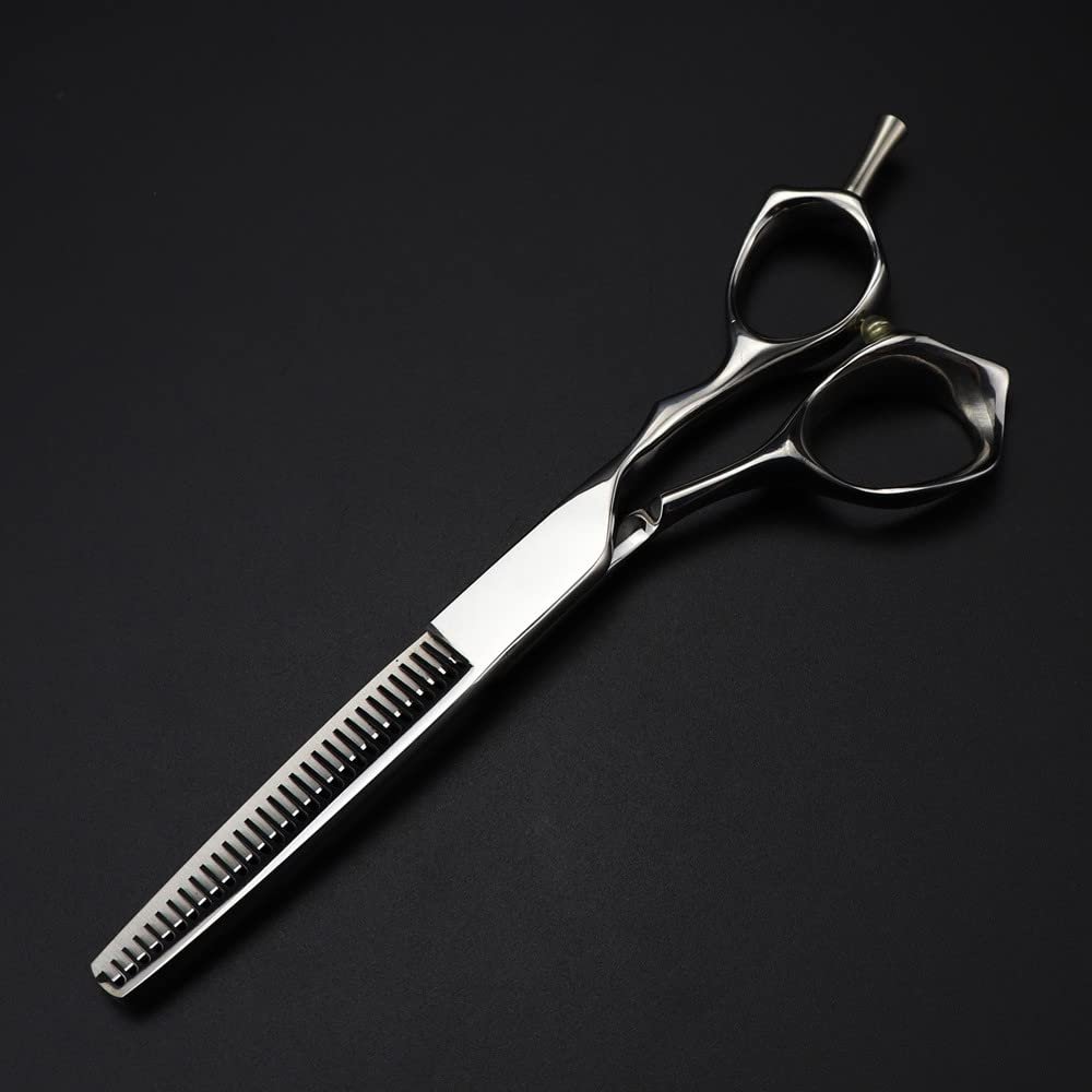 Professional Hair Cutting Shears, 6inch Professional Japan 440c Steel Silver Upscale scissor hair scissors haircut thinning barber tools cutting shears hairdressing scissors (Color : Thinning)