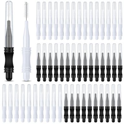 100 Pcs Micro Eyebrow Brush with Cap Brow Lamination Eyelash Brow Brush Lash Filler Eyebrow Lift Tools for Eyelashes Extensions(Black, White)