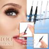 100 Pcs Micro Eyebrow Brush with Cap Brow Lamination Eyelash Brow Brush Lash Filler Eyebrow Lift Tools for Eyelashes Extensions(Black, White) view 3
