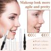 100 Pcs Micro Eyebrow Brush with Cap Brow Lamination Eyelash Brow Brush Lash Filler Eyebrow Lift Tools for Eyelashes Extensions(Black, White) view 4