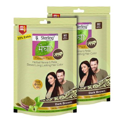 Naturals Megha Mehandi M2 (Dark Brown) - 45g (Pack Of 2)