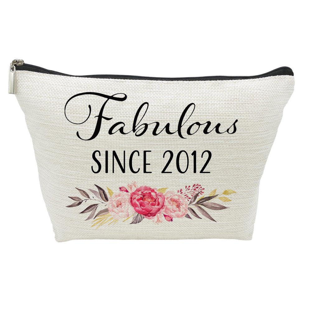 13rd Birthday Gifts for Girls, Sweet 13 Year Old Gift Makeup Bag, 13 Birthday Gift Makeup Bags for Her, Sister, Daughter, Niece, Granddaughter, Teen Girl Gifts Cosmetic Bag, Fabulous Since 2012