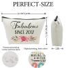 13rd Birthday Gifts for Girls, Sweet 13 Year Old Gift Makeup Bag, 13 Birthday Gift Makeup Bags for Her, Sister, Daughter, Niece, Granddaughter, Teen Girl Gifts Cosmetic Bag, Fabulous Since 2012 view 2