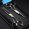 Professional Hair Cutting Shears, Professional Japan 440c steel 6 inch Upscale scissor Matte hair scissors haircut thinning barber cutting shears hairdresser scissors (Color : Set with bag) view 1