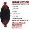 20 Inch Pre-Separated Springy Afro Twist 8 Pack Spring Twist Crochet Braiding Hair For Butterfly Soft Locs Synthetic Marley Twist Hair Extension For Black Women(8 Strands/Pack,RS350#) view 2