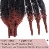 20 Inch Pre-Separated Springy Afro Twist 8 Pack Spring Twist Crochet Braiding Hair For Butterfly Soft Locs Synthetic Marley Twist Hair Extension For Black Women(8 Strands/Pack,RS350#) view 4