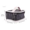 Beavorty Portable Grey Storage Case Compartments for Bottles Nail Polish Canvas Organizer for Travel and Home Use view 2