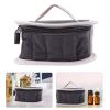 Beavorty Portable Grey Storage Case Compartments for Bottles Nail Polish Canvas Organizer for Travel and Home Use view 4