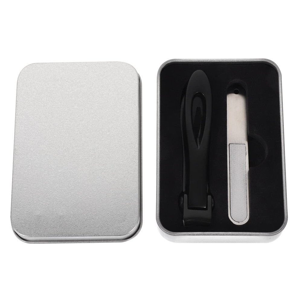 FOMIYES 1set Stainless Steel Nail Clipper and File Grooming Kit for Fingernails and Toenails Professional Manicure Tool Case and Easy to Use