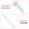 PAGOW 6pcs Sponge Makeup Applicator With Handle, Sponge Eyeshadow Applicators Makeup, Eyeshadow Sponge Brush, Cotton Eye Makeup Eyeshadow Brushes for Women Girls (4.5 inch Long) Washable view 3