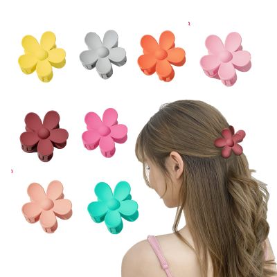 8 Pieces Flower Shape Hair Claw Clip for Women Girls Barrette Crab Jaw Clamps Ponytail Hairpins Headwear (B)