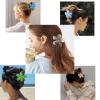 8 Pieces Flower Shape Hair Claw Clip for Women Girls Barrette Crab Jaw Clamps Ponytail Hairpins Headwear (B) view 2