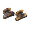 Parcelona French Glossy Oval 1 1/4" Hair Claw Clips, Set of 2, No-Slip Grip, Strong Hold, Made in France, Durable Styling Accessories for Women & Girls, (Light Shell Savana) view 1