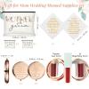 6 Pack Mother of The Bride Gift Mother of The Groom Cosmetic Bag Wedding Makeup Mirror Mom Handkerchief Bridal Shower Bachelorette Gifts for Mom in Law Engagement Favor view 2