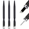 Microblading Pens 3 Piece Black Dual Purpose Light Manual Tattoo Eyebrow Pens For Permanent Makeup Supplies Durable Aluminum Pen With Lock-Pin Tech+20Pcs Disposable Eyebrow Microblading Needles view 1