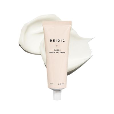 BEIGIC Classic Hand & Nail Cream - Geranium, Sandalwood, Orange Zest Vegan Quick-Absorbing Non-Greasy Handcream to Smooth Fine Lines, Soften & Hydrate (1.42 fl.oz)