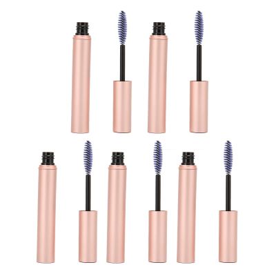 5PCS Refillable Containers Empty Mascara Tube Metal Shell Mascara Bottle with Soft Brush Portable Eyelash Container Refillable Cosmetic Containers Makeyup Tool,Rose Gold
