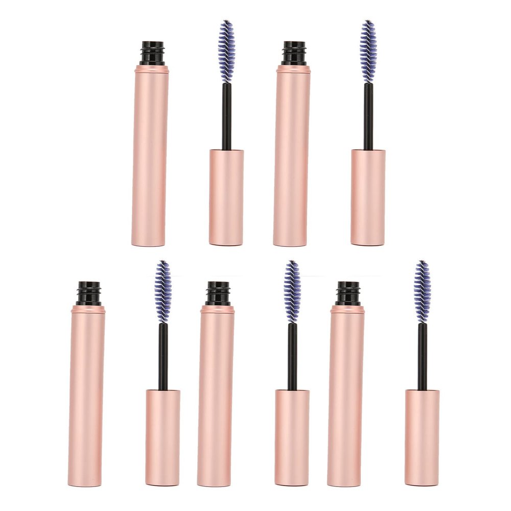 5PCS Refillable Containers Empty Mascara Tube Metal Shell Mascara Bottle with Soft Brush Portable Eyelash Container Refillable Cosmetic Containers Makeyup Tool,Rose Gold