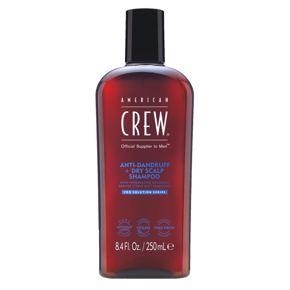 American Crew Anti-Dandruff + Dry Scalp Shampoo for Men, Hair Care Gift for Him, Citrus Mint Scent, 8.4 fl oz