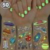 xo, Fetti Space + Planets Glow in Dark Temporary Tattoos for Kids - 50 pcs | Alien Birthday Party Supplies, Astronaut Favors + Rocket ship Decorations view 1
