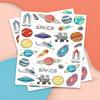 xo, Fetti Space + Planets Glow in Dark Temporary Tattoos for Kids - 50 pcs | Alien Birthday Party Supplies, Astronaut Favors + Rocket ship Decorations view 2